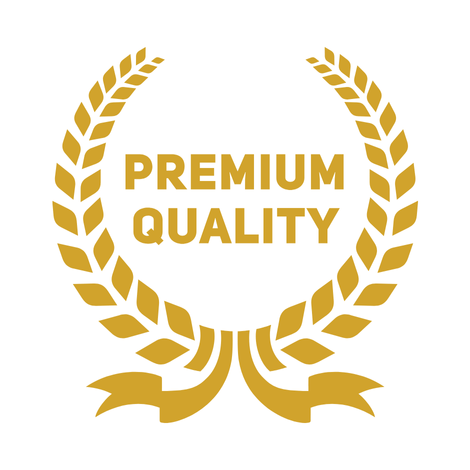 Premium Quality Siegel in Gold als Zeichen für hochwertige Umbau- und Renovierungsarbeiten von Umbau Expert